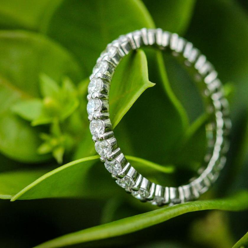 PLATINUM & 1.18CT DIAMOND FULL ETERNITY RING