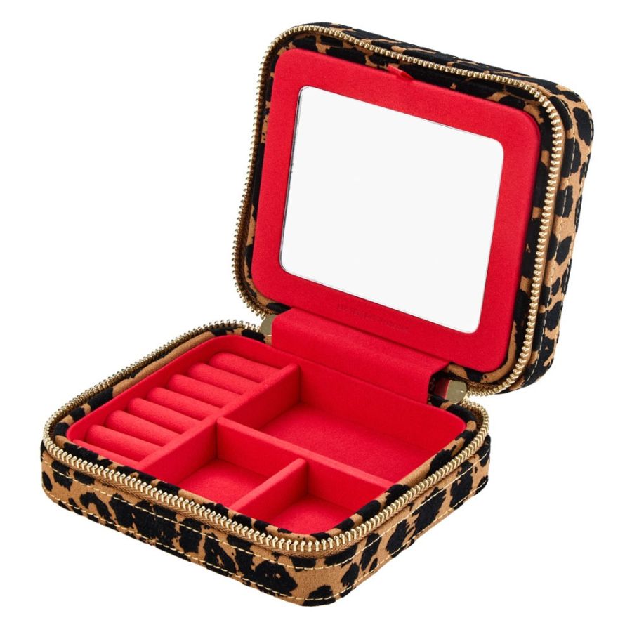 Savanna Leopard Print Jewllery Zip Case