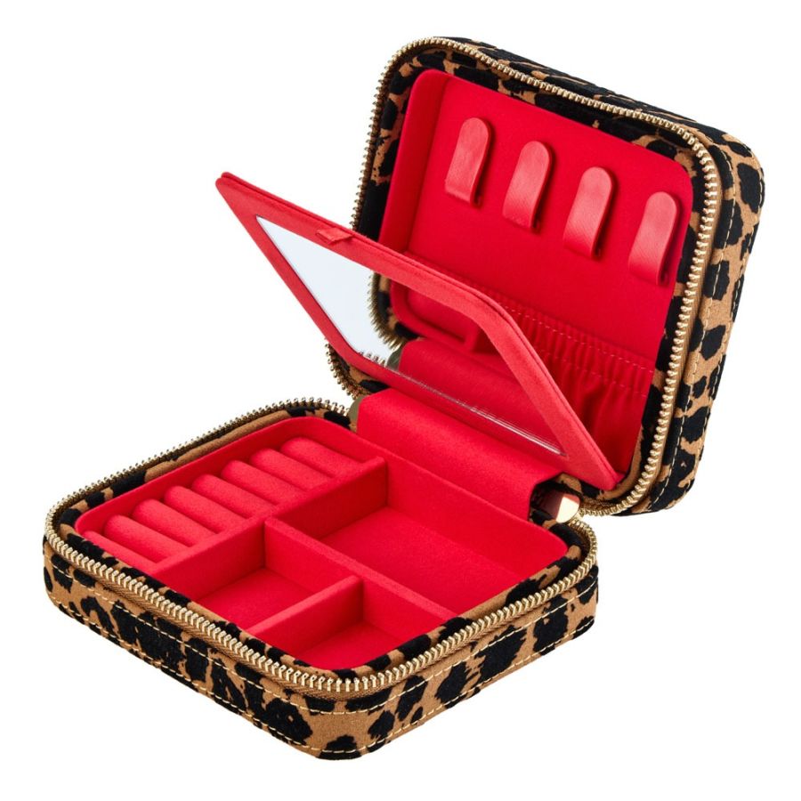 Savanna Leopard Print Jewllery Zip Case