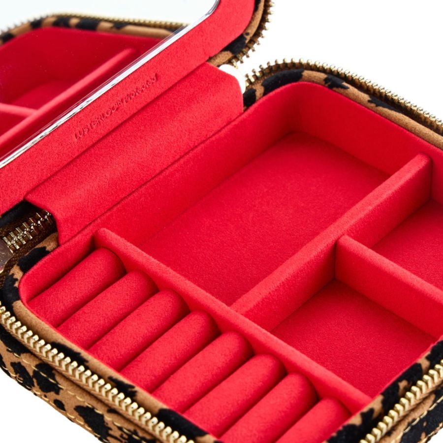 Savanna Leopard Print Jewllery Zip Case