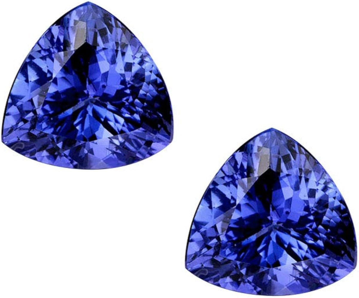 Trilliant Tanzanite Studs