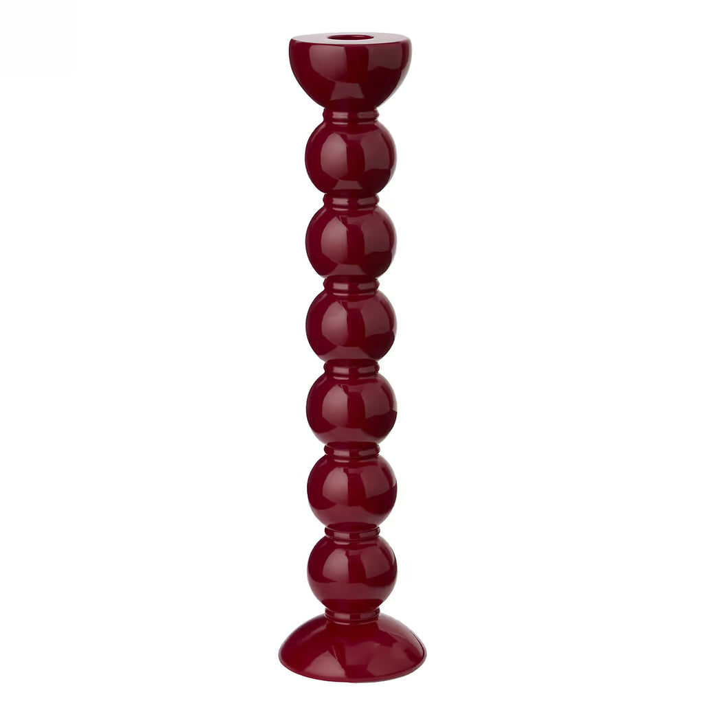 Extra Tall Cherry Bobbin Candlestick - 33cm