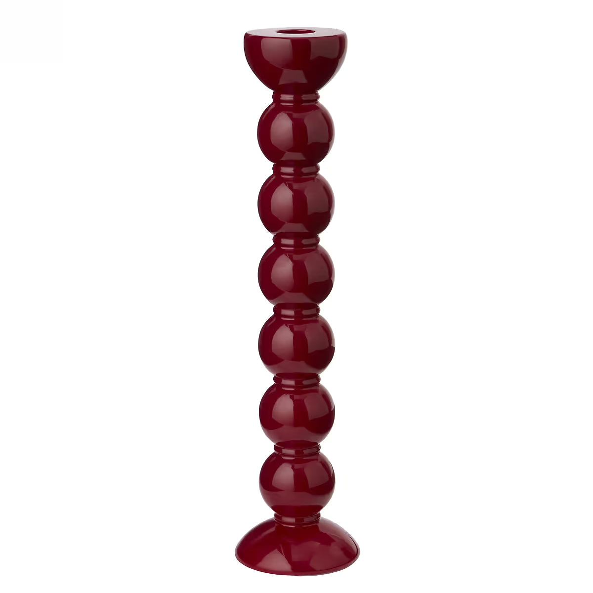 Extra Tall Cherry Bobbin Candlestick - 33cm