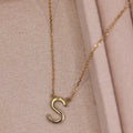 18ct Yellow Gold "S" Pendant Necklace