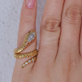 18CT YELLOW GOLD WRAP AROUND SNAKE RING