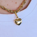 ONE ITLAIAN MADE 18CT YELLOW GOLD PUFF HEART PENDANT