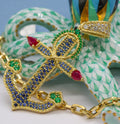 RUBY, SAPPHIRE, EMERALD AND DIAMOND ANCHOR PENDANT