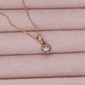 14CT YELLOW GOLD TRACE CHAIN WITH DIAMOND MIRCALE SET PENDANT