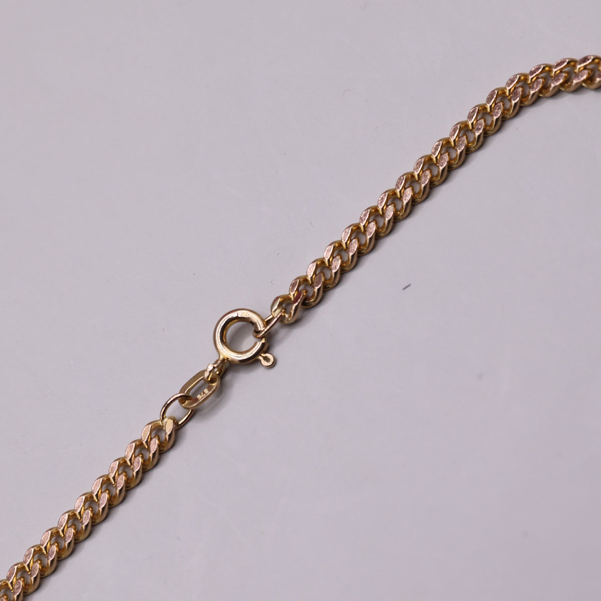 9ct YELLOW GOLD SOLID CURB CHAIN