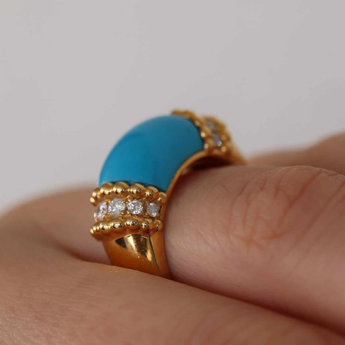 Turquoise and Diamond Ring