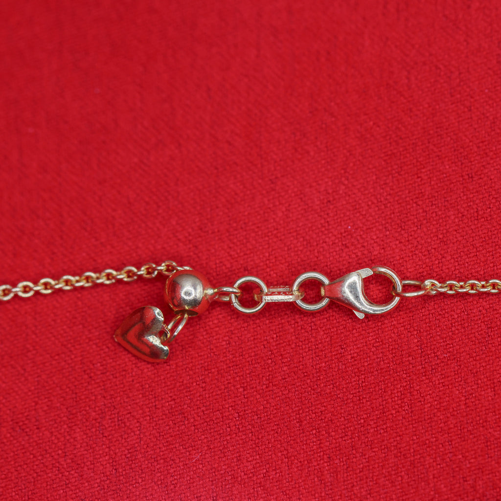 18CT YELLOW GOLD SLIDING ADJUSTABLE TRACE CHAIN