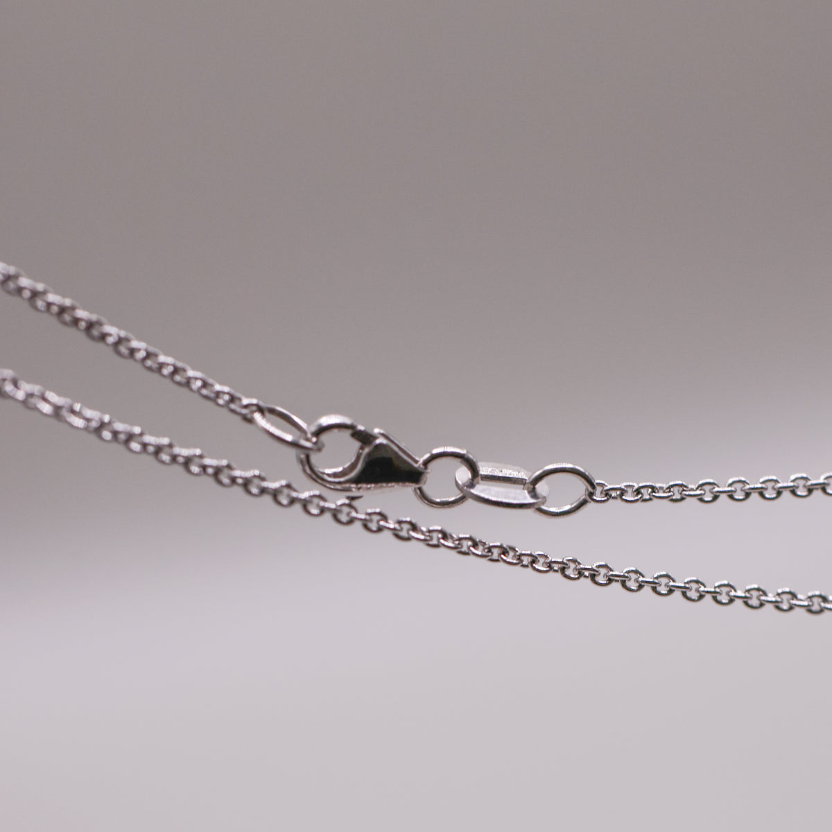 18CT WHITE GOLD TRACE CHAIN