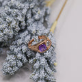 18CT ROSE GOLD SAPPHIRE & DIAMOND RING