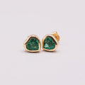 EMERALD HEART STUDS