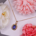 DIAMOND AND TANZANITE PENDANT