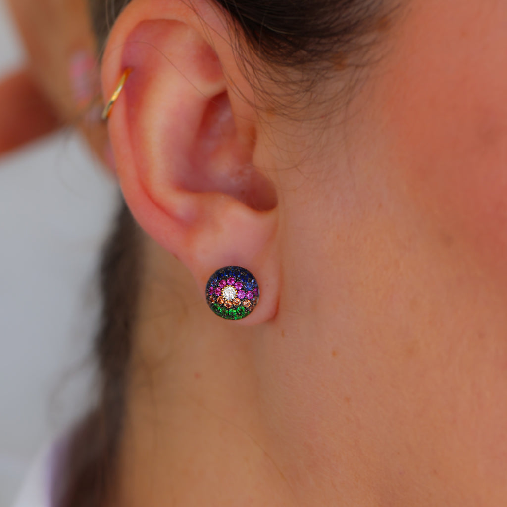 RAINBOW GEMSTONE STUDS