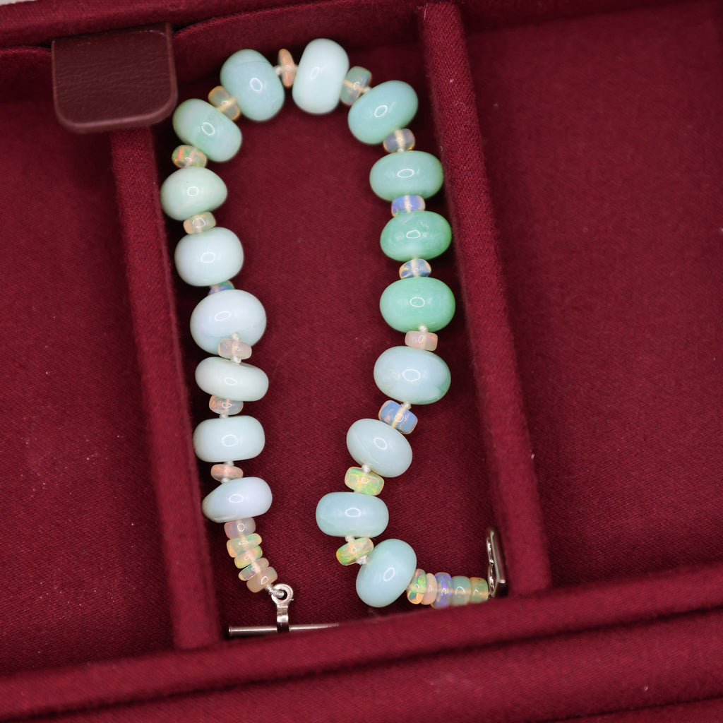 Green Dyed Opal Bracelet