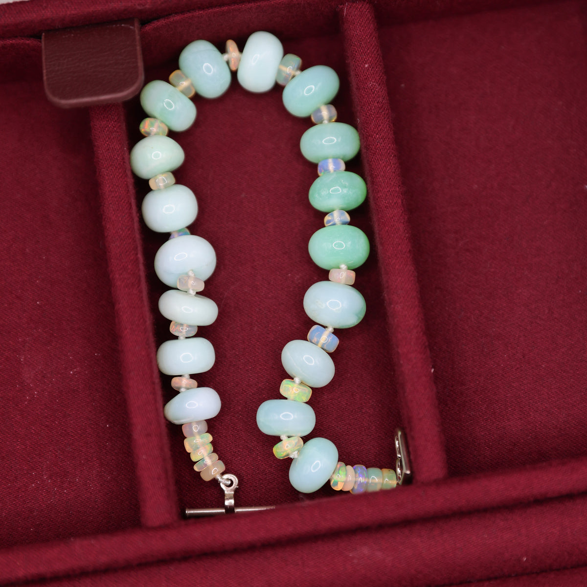 Green Dyed Opal Bracelet