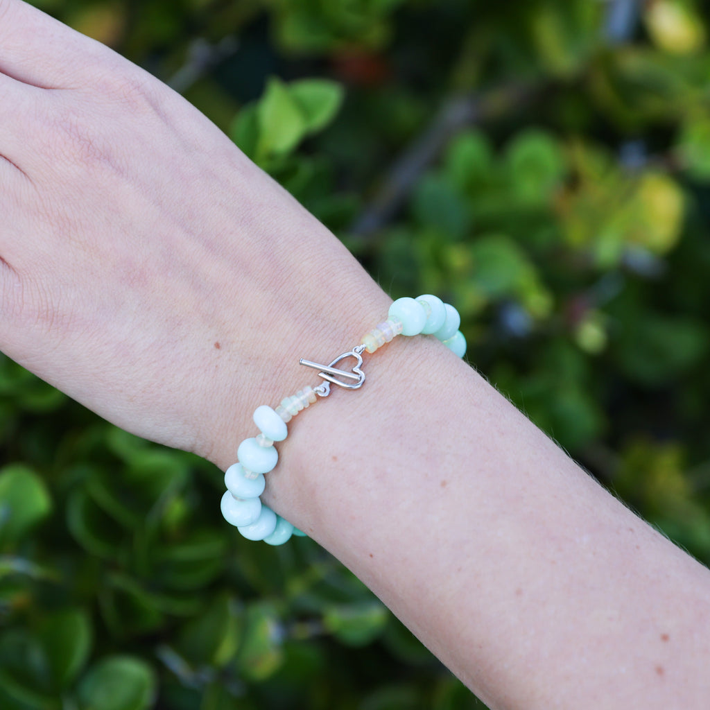 Green Dyed Opal Bracelet