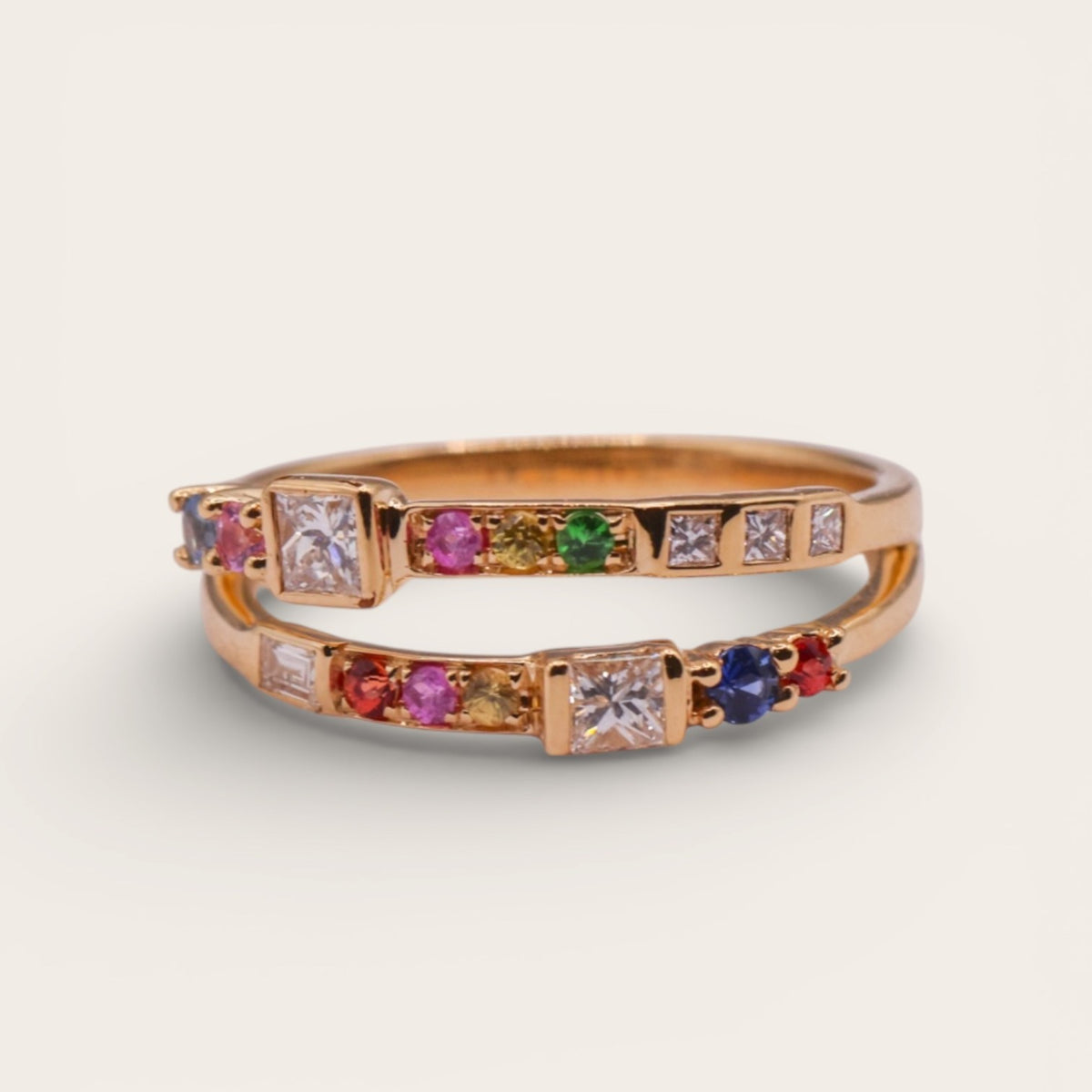 18CT Yellow Gold Sapphire & Diamond Ring