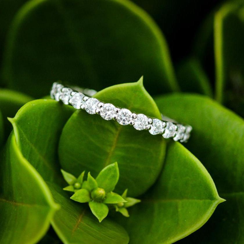 PLATINUM & 1.18CT DIAMOND FULL ETERNITY RING