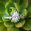 PEAR CUT DIAMOND HALO RING