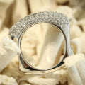 18CT WHITE GOLD & DIAMOND SCULPTED RING