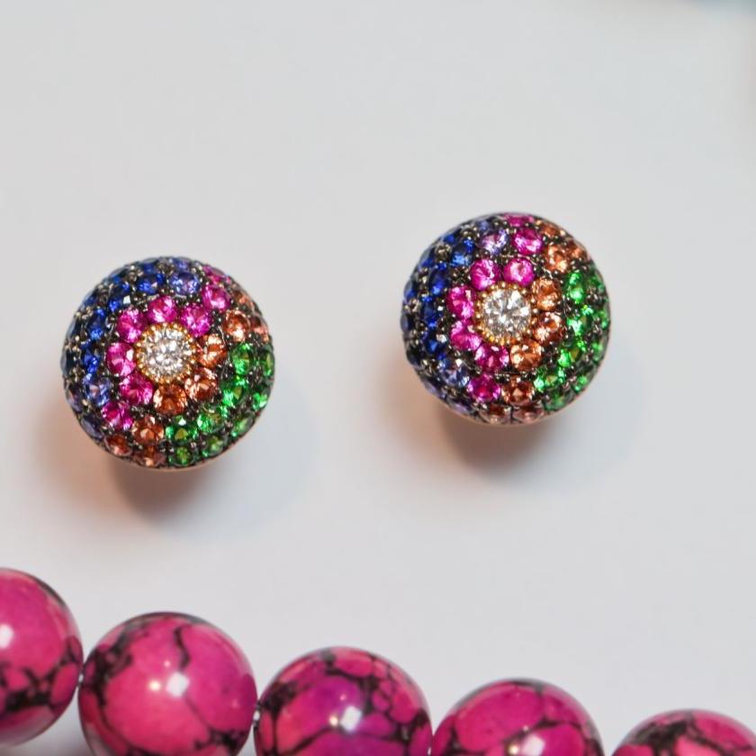 RAINBOW GEMSTONE STUDS