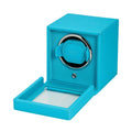 Wolf Cub Single Watch Winder with Cover Turquoise
