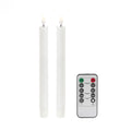 White Wax LED Candles - Set of 2