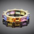 18ct Yellow Gold Baguette Cut Sapphire Extravaganza