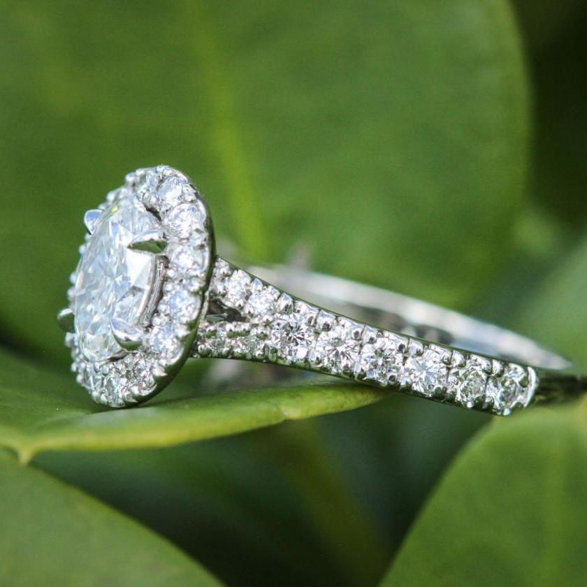 The Diamond Halo Engagement Ring - Oval