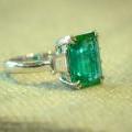 The Emerald & Diamond Three Stone Ring