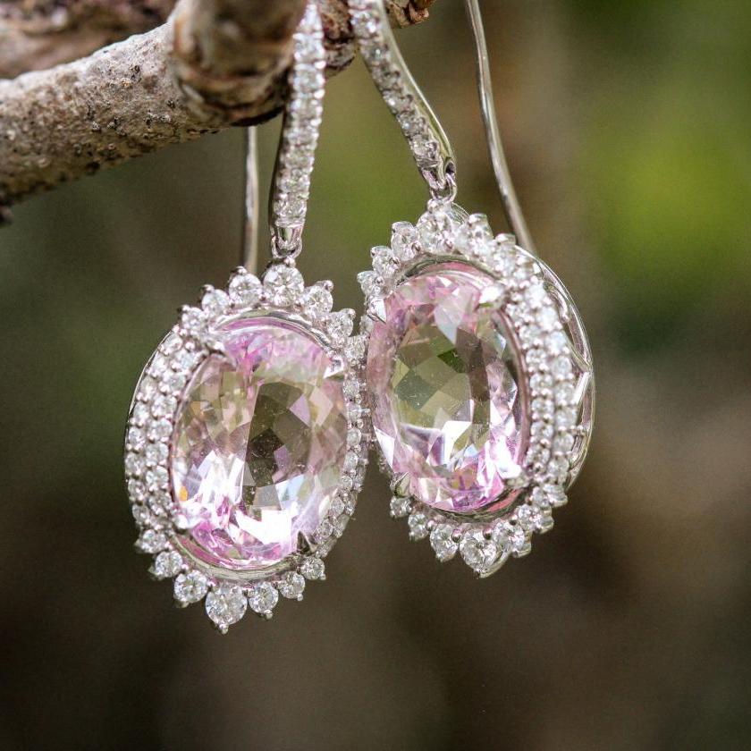 The Morganite & Diamond Drop Earrings