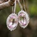 The Morganite & Diamond Drop Earrings