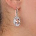 The Morganite & Diamond Drop Earrings