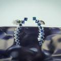 The Bow Stud Earrings - Blue Sapphire