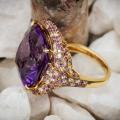 The Amethyst & Diamond Cocktail Ring