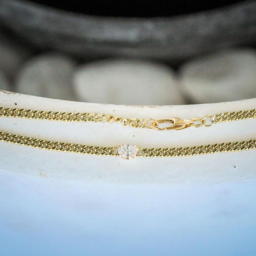 The Oval Diamond Choker Necklace