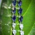 The Fancy Ceylon Sapphire & Diamond Drop Earrings