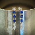 The Fancy Ceylon Sapphire & Diamond Drop Earrings