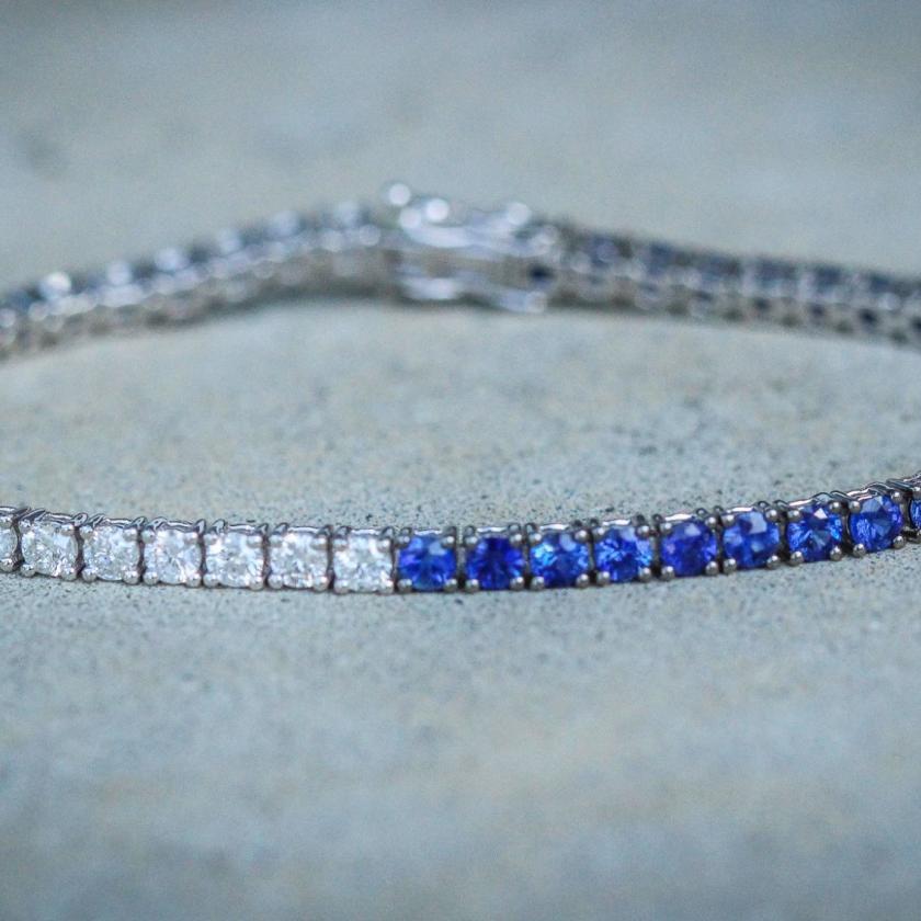 The Ceylon Sapphire & Diamond Tennis Bracelet