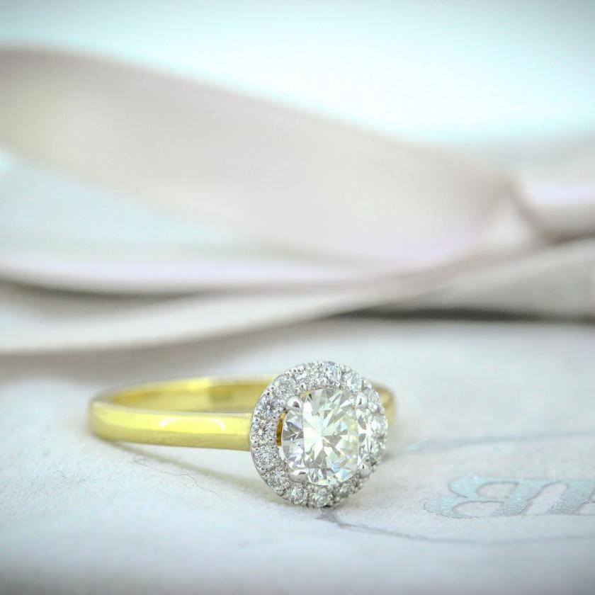 The Birkbecks Halo Engagement Ring