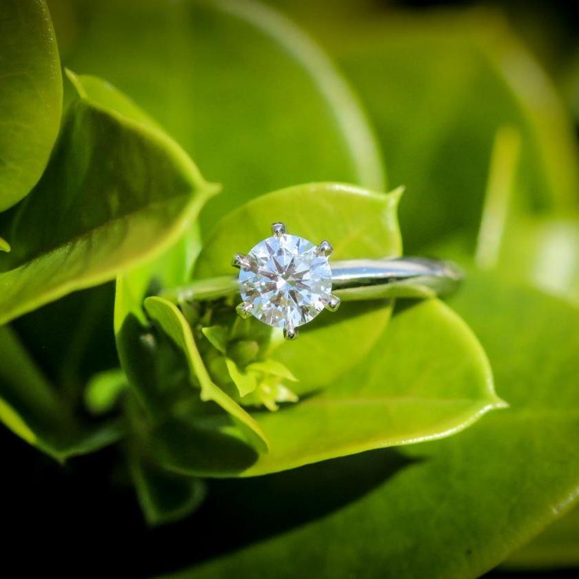 Edge of Perfection - Platinum Knife Edge Solitaire Ring