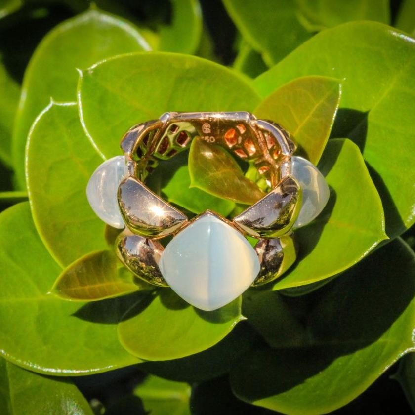 18ct Rose Gold & Moonstone Ring