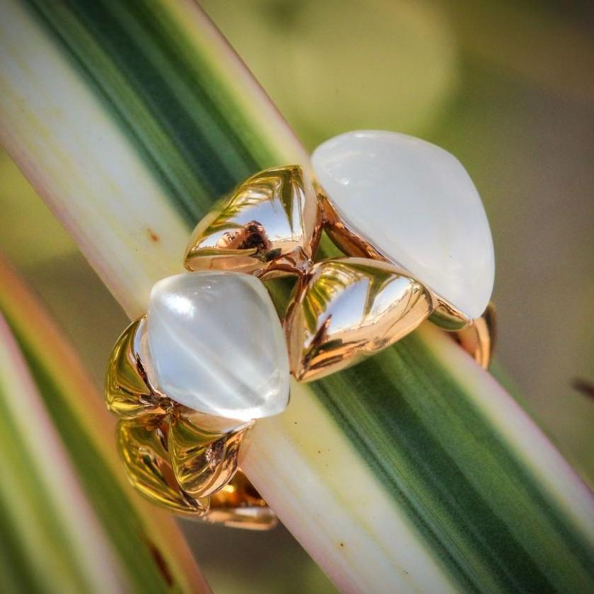 18ct Rose Gold & Moonstone Ring