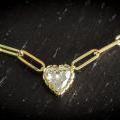 Hearts Embrace: 18ct Yellow Gold Diamond Necklace