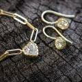 Radiant 18ct Yellow Gold Diamond Drop Earrings