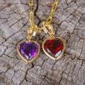 18ct Yellow Gold Heart Amethyst Enhancer - 3.16ct