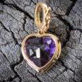 18ct Yellow Gold Heart Amethyst Enhancer - 3.16ct